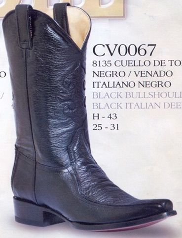 Rudel Mens Black Los Angeles Versace Toe Cowboy Boots