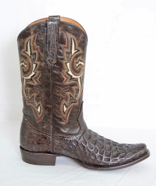 Dustin Mens Brown Square Toe Cowboy Boots