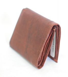 Brown Trifold Leather Wallet